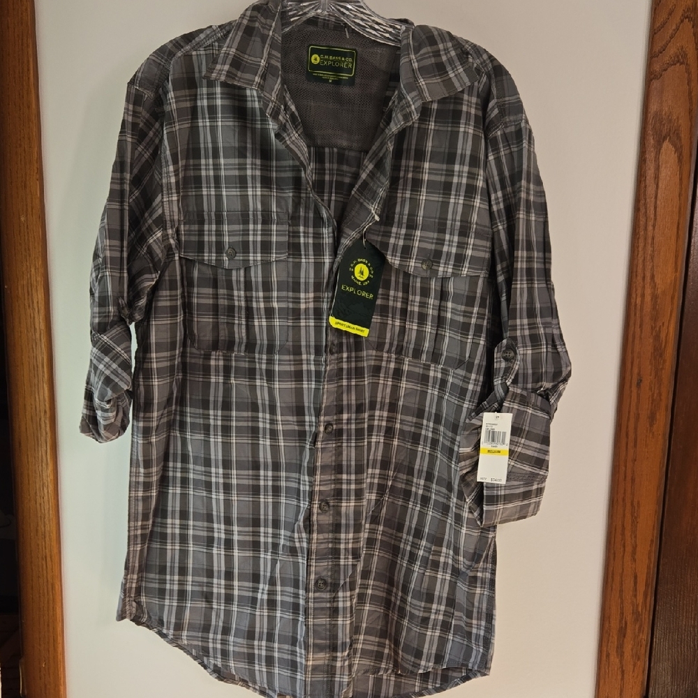 G.H. Bass & Co. Gray Plaid Men's Casual Shirt